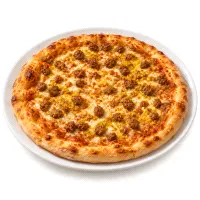 Large sausage curry pizza