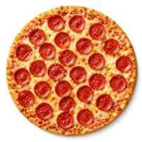 Large salami pizza
