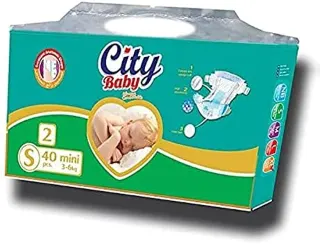 City Baby Diapers 40 Pieces Size 2
