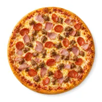 Small mixed meat pizza