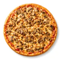 Large mushroom pizza