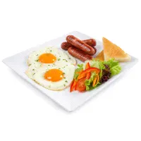 Sunny Side Up Eggs with Sausage