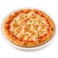 Small shrimp pizza