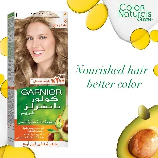 غارنييه صبغة 8اشقر فاتح20%خصم