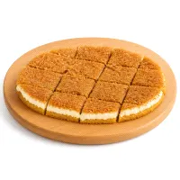 فطيرة بسبوسة بالقشطة