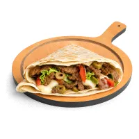 Beef burger crepe
