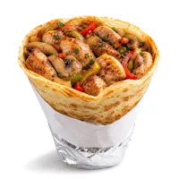 Chicken fajita crepe