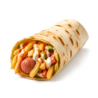 Syrian Fries and Hot Dog Sandwich