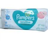 PAMPERS 56WIPES SENSITIVE ابيض