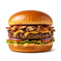 Mushroom Bacon Burger
