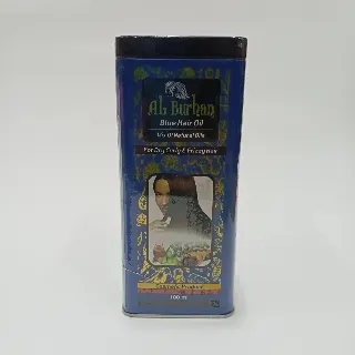 Al-Burhan Natural Oils for Hair Straightening 100ml Blue
