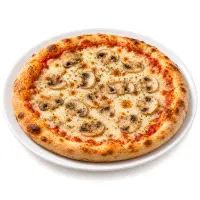 Small mushroom pizza