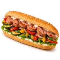 Sausage sandwich with the mix