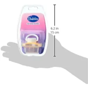 Babbles Pacifier Without Chain, Angled Pink +6 Months
