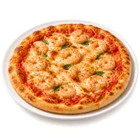 Large shrimp pizza