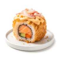 fried sushi salmon roll