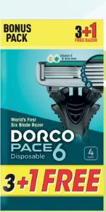Dorco Women's Razor 6 Blades on Card