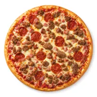 Large mixed meat pizza