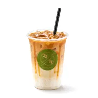 Iced salted caramel latte