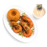 Grilled shrimp dish with shells