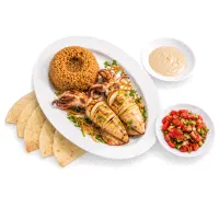 Grilled squid meal