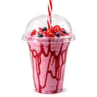 Yogurt berry milkshake