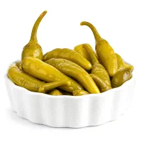 Hot green chili peppers
