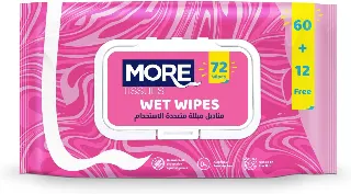 More Wet Wipes 72 Wipes