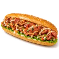 Bikini hot dog sandwich