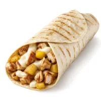 Syrian shawarma with chicken and mozzarella potatoes