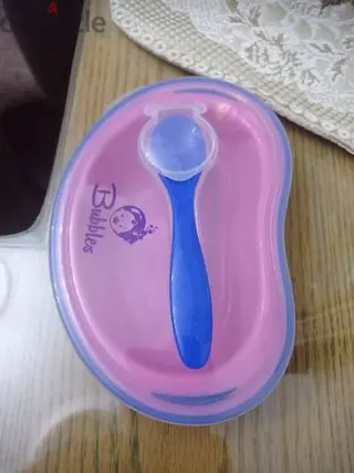 طبق + ملعقة بوبي