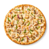 Small smoked turkey pizza