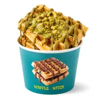 pistachio waffle witch