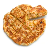 Large shrimp pie