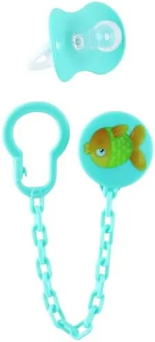 Bubbles Green Circular Pacifier Chain Newborn