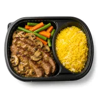 Mushroom sauce steak