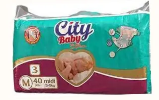 City Baby Diapers 40 Pieces Size 3