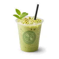 Iced pistachio Spanish latte