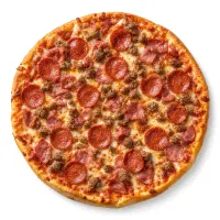 Large meat pizza