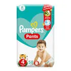 Pampers size 4 58 pieces shorts