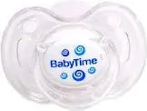 BABY TIME ROUND SILICONE PACIFIER WITH CLEAR SILICONE PROTECTIVE COVER FROM +18 M (BT148)
