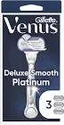 GILLETTE VENUS DELUXE SMOOTH PLATINUM 5 BLADES 2 MOSS + HAND