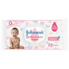 JOHNSON BABY WIPES GENTLE ALL OVER 72 PCS