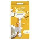 GILLETE VENUS OLAY COMFORT GLIDE COCONUT 2 MOSS + HAND 