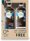 HERBAL ESSENCES SHAMPOO 400 ML + CONDITIONER 400 ML WITH COCONUT MILK (1+1) OFFER