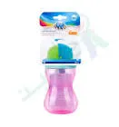 CANPOL BABIES SPORTS PLASTIC CUP WITH COVER WITH STRAW +12M BLUE 370 ML (56/113)