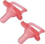 DR.PANDA SILICONE PACIFIER BEVELED WITH COVER FROM 0-6M (PINK) 2 PCS