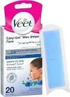 VEET FACE 20 EASY TO USE WAX STRIPS