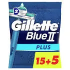GILLETTE BLUE 2 PLUS SACHETS (15 + 5) FREE