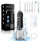H2O FLOSS WATER FLOSSER FOR TEETH CORDLESS PORTABLE ORAL IRRIGATOR IPX7 WATERPROOF - BLACK 300 ML